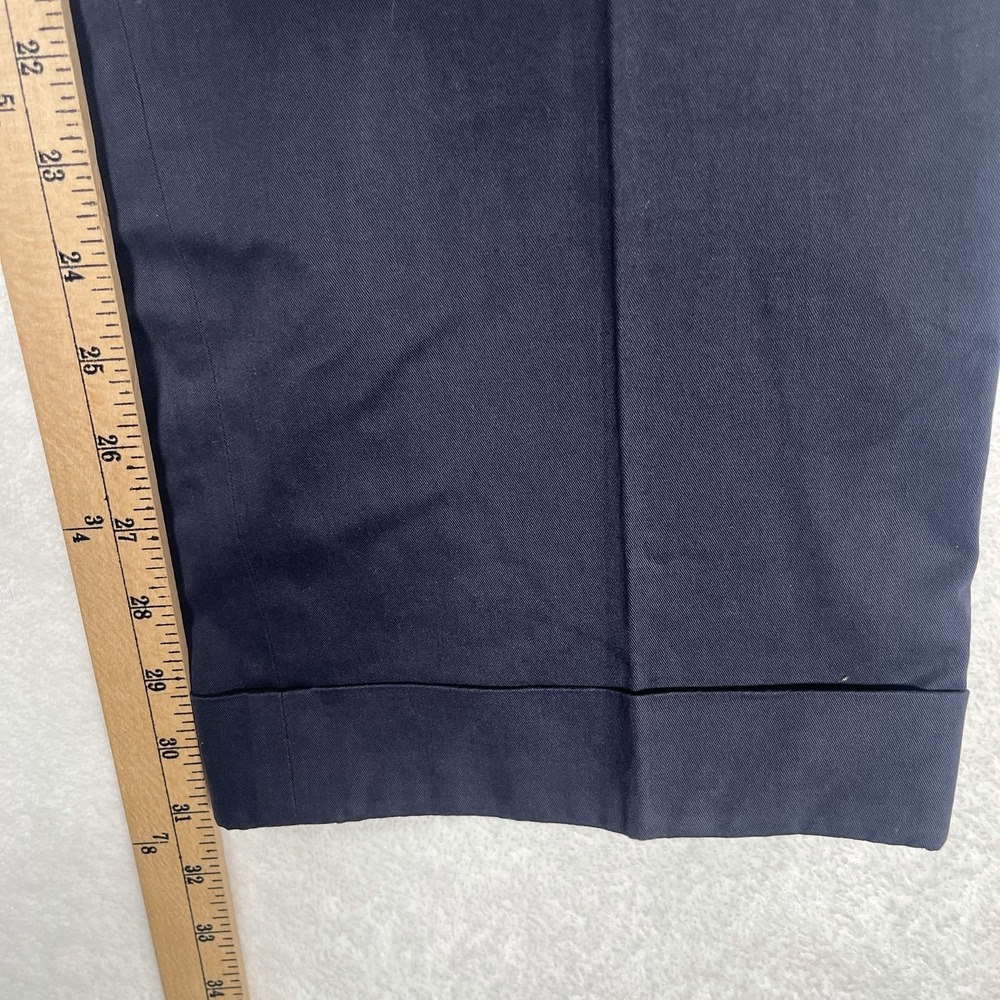 CUSTOM Ermenegildo Zegna Blue Cashco Cotton Cashmere Pleats Side Tab Pants 38x31 - Picture 11 of 12